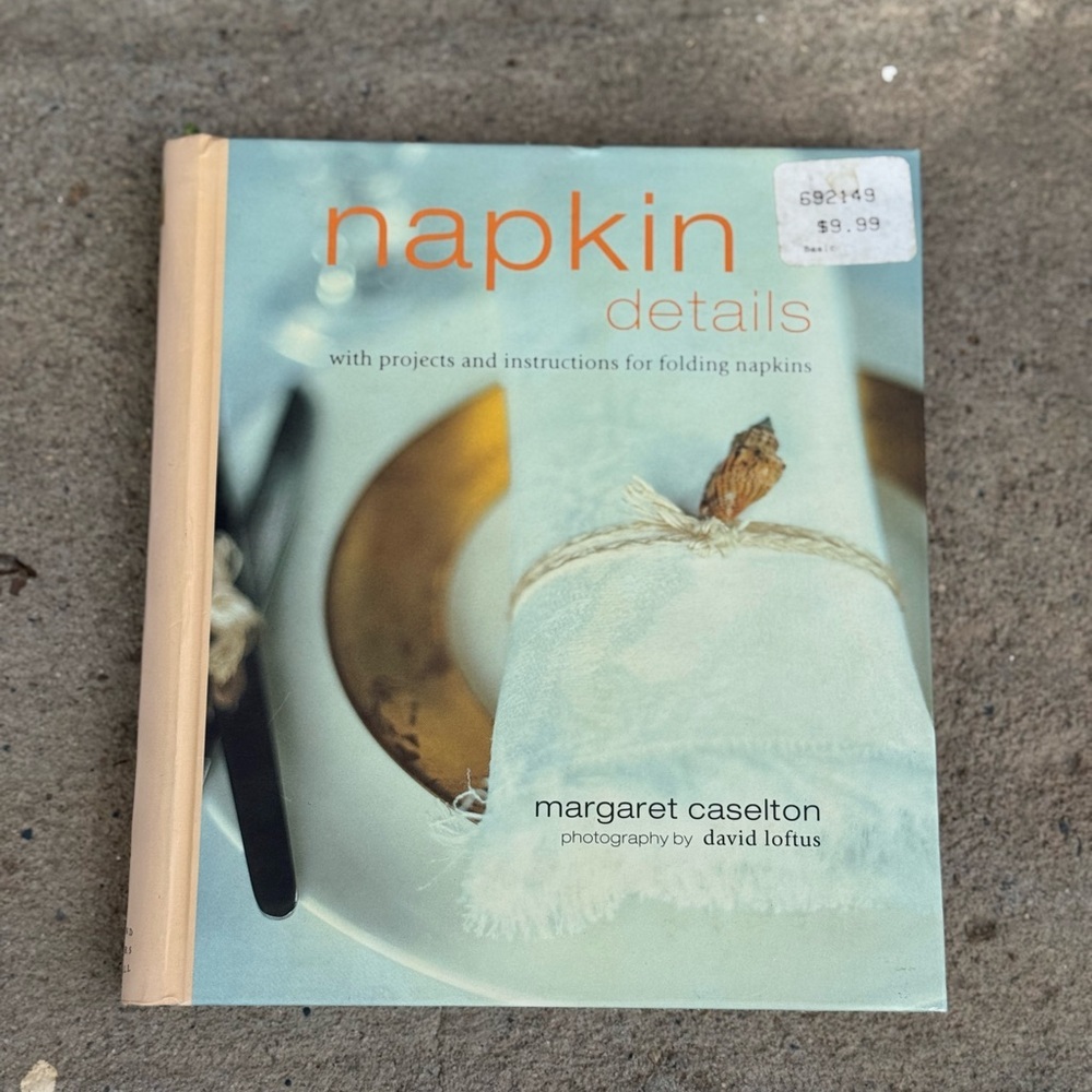 VTG Napkin Details Book Hardback 2002 Home Decor